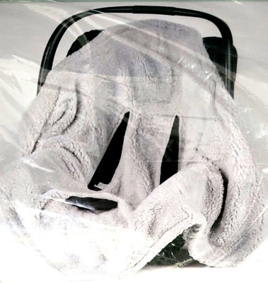 3-Punkt-Kindersitz-Decke grau Polyester 80 x 94 cm NEXT
