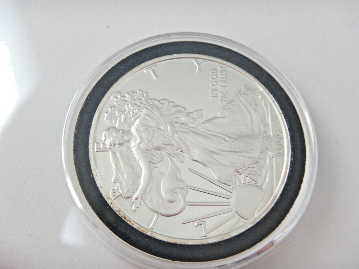 2009 DC Proof Overstrike 1oz Mint State Silver Eagle $1 Daniel