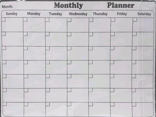 Monatsplaner Whiteboard Kühlschrank Kalender für Arbeit Zuhause oder Familie magnetisch neu - Bild 3 von 5