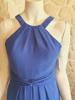 Robe De Cocktail Longue Point Mariage Modèle Malacca - Bleu Ciel - Taille 38 - Polyester - Neuve Avec étiquettes