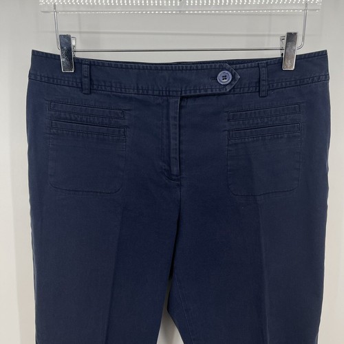 Pantalones capri cortos elásticos Elliott Lauren para mujer talla 8 azul marino - Imagen 3 de 6
