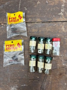 NOS Flat Head Stove Bolts sq nuts  1/4" x 1-1/4" & 3/4" x 1/4" USA Pyro Shield