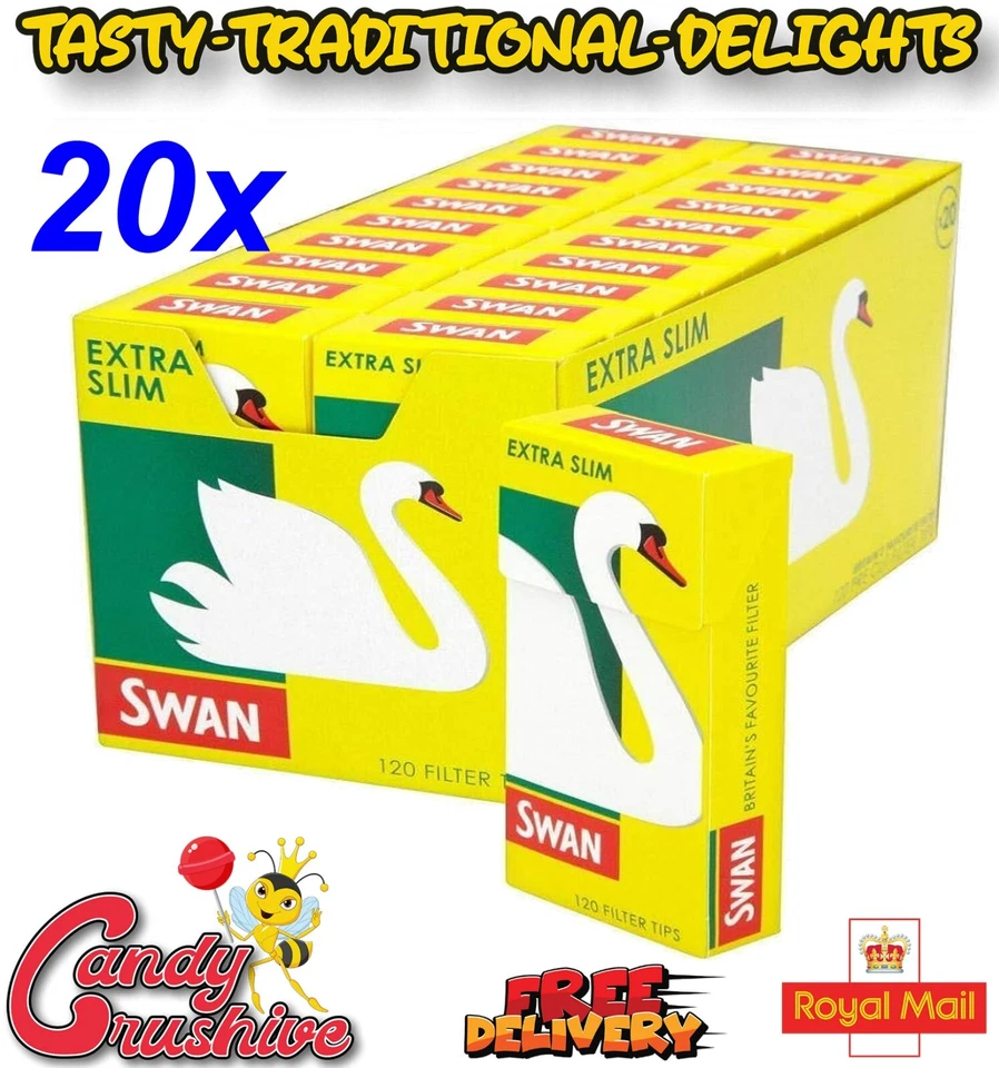 Swan Extra Slim Filter Tips 120s x 20 (Full Box) 2400 Filter Tips