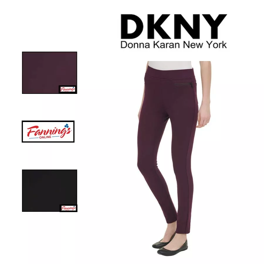 Ladies DKNY Jeans BLACK Stretch Leggings / Trousers Medium