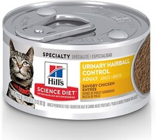 Hill's Science Diet Wet Cat Food, Adult, Urinary Hairball Control, Savory C...
