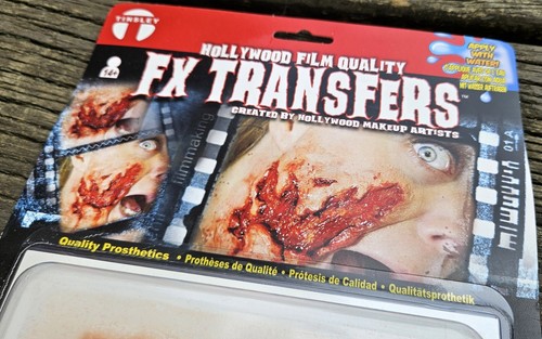Tinsley Hollywood Film Qualità FX Film Strappato Trasferimento Carne Zombie Trucco Sangue - Foto 2 di 4