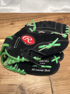 Rawlings Savage S100NG Model Kids Baseball Glove 10 Inch RHT W/Ball - EUC