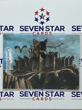 Game Of Thrones Iron Anniversary Sketch Card - Dragonstone Castle by Dan Gorman