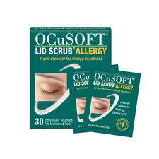 OCuSOFT Lid Scrub Allergy Eyelid Cleanser 30 Count..