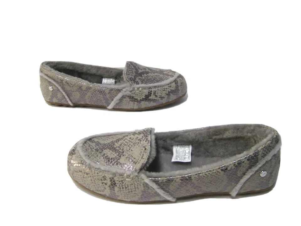 UGG HAILEY METALLIC SNAKE WOMEN SHOES SUEDE SLIVER US 9.5 /UK 7.5 /EU 40.5 - Image 2 of 4