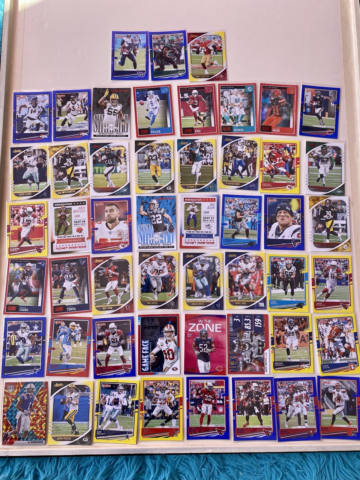 Huge Nfl Sports Card Lot ( Autos, Numbered, Parallels, Rookies & Pros) Over 400 view 12