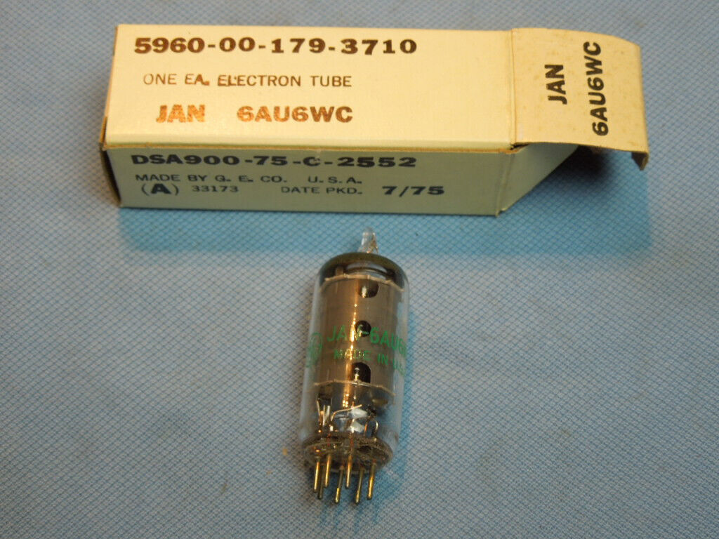 Röhre JAN 6AU6WC Electron Tube, Made in U.S.A. 1975