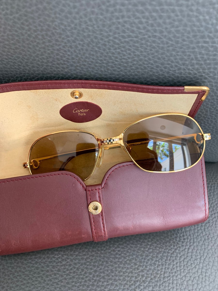 Vintage Cartier Panthere Sunglasses 56 17 22K 1989 with  display picture 1