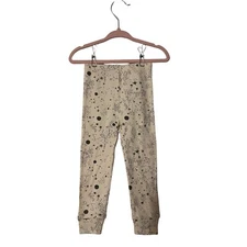 Rylee + Cru Cream Starburst Pajama Bottoms Size 12-18 Months NWT Organic Cotton