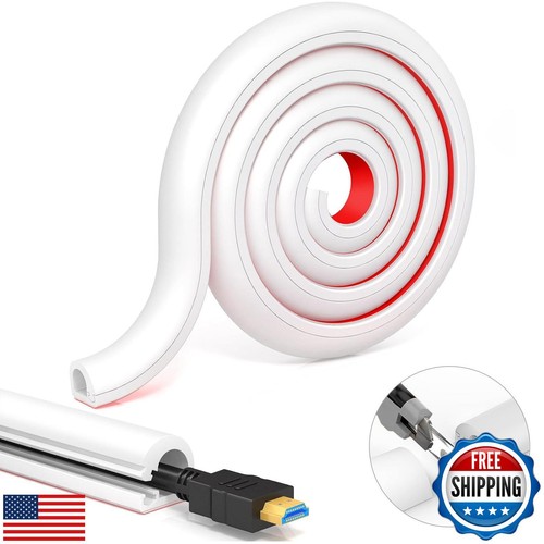LHRHTK Wall Cord Cover 78 Inch - Self Adhesive Wire Hiders for TV on Wall, Fl