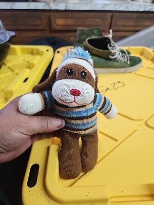 Dan Dee Holiday Time Sock Monkey Dog Plush