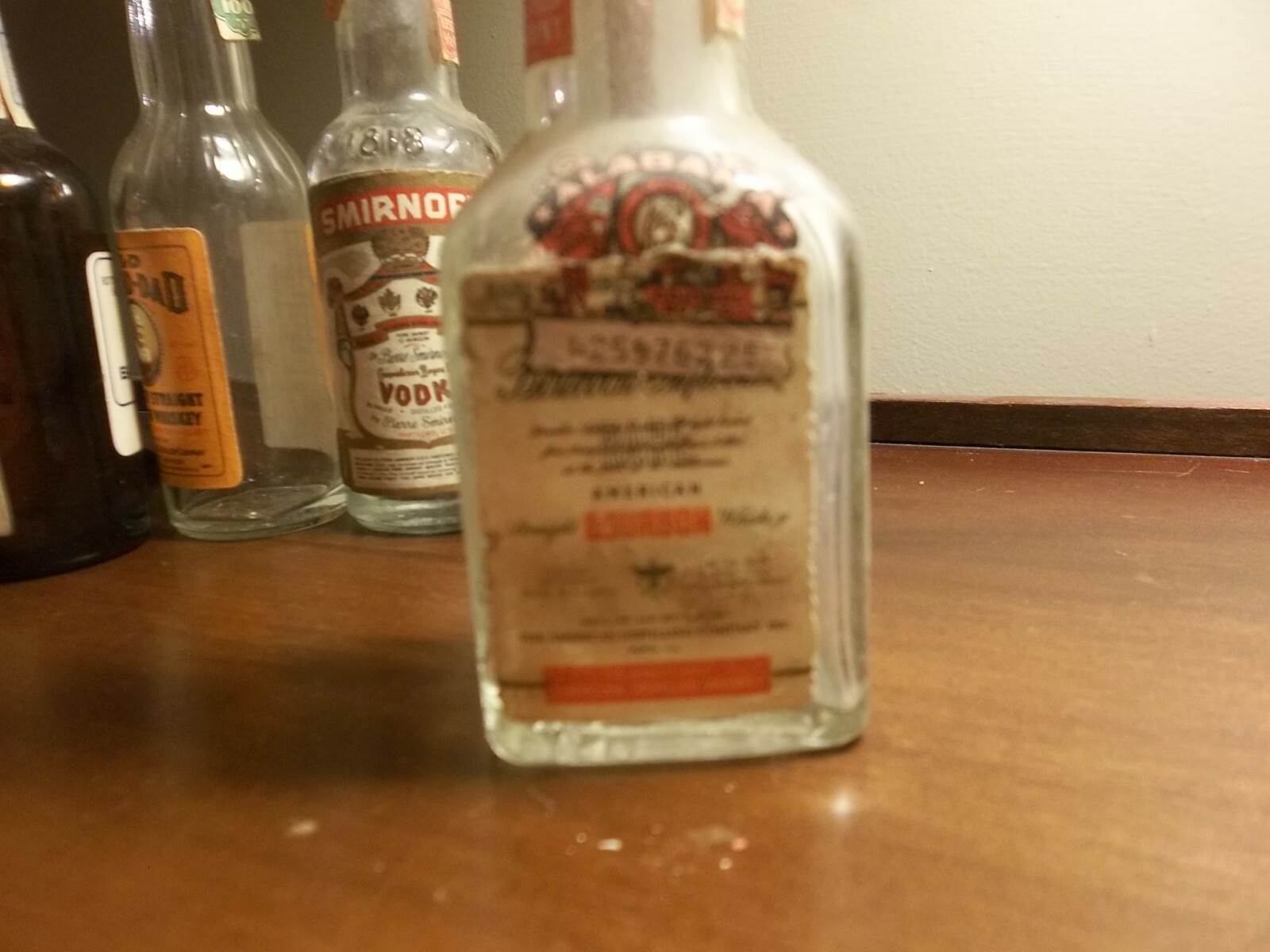 Seven Vintage 1960s Era Miniature Liquor Bottles Old Grand Dad Seagrams