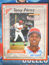 TONY PEREZ SIGNED 8X10 NABISCO LATINO LEGENDS DEL BEISBOL 