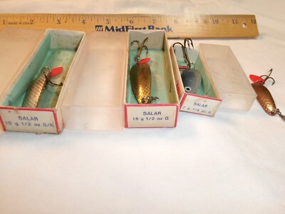 Vintage Abu Record Svangsta Sweden, Four Salar Spoon, 3 in 