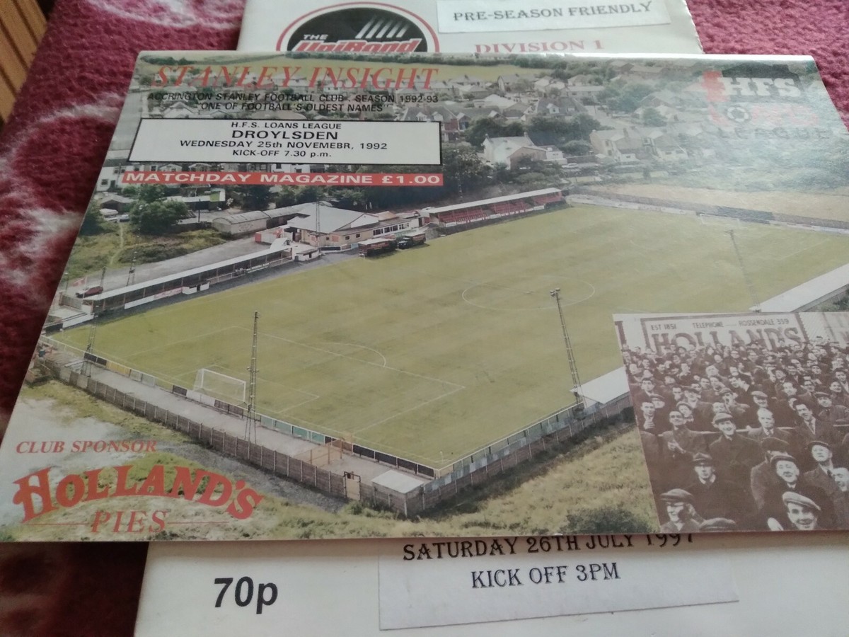 Accrington Stanley v Droylsden 1992/93 UK