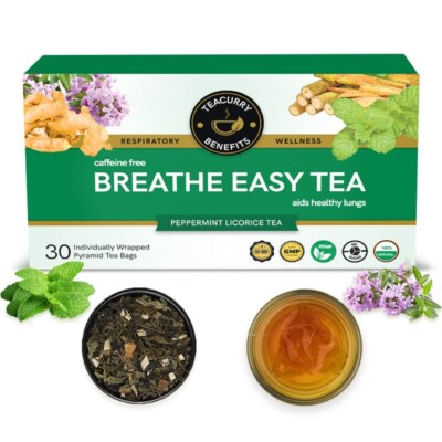 TEACURRY Lungs Cleanse Tea Box - 30 Tea Bags | Anti Smoking Tea