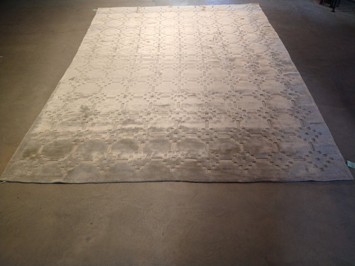 8x10' GRAY CONTEMPORARY Bamboo Silk Handmade in India #F-5655 - Picture 11 of 12