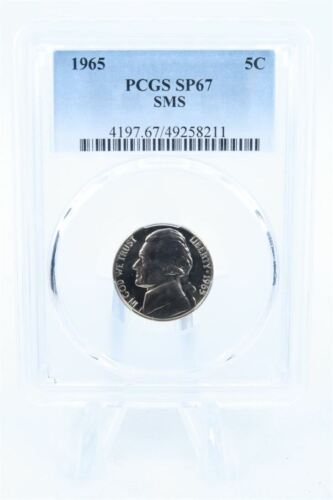 1965-P PCGS SP67 SMS Jefferson Nickel 5C - Picture 1 of 2