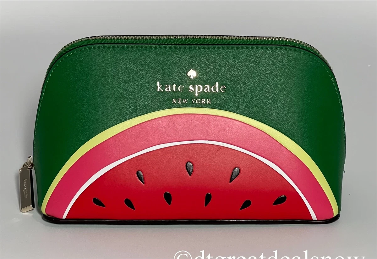 NWT Kate Spade Watermelon Small Cosmetic Bag KB567 Green
