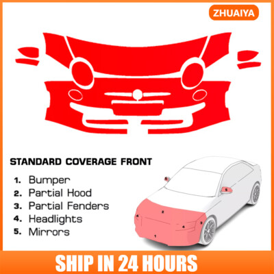 8.5Mil PreCut Paint Protection Film Clear Bra PPF Kit For Fiat 500 2011-2017