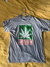 Amsterdam cannabis marijuana leaf weed T-Shirt (XL) BC Collection