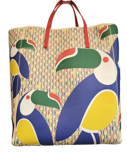 CAROLINA HERRERA TOUCAN EDITOR TOTE HANDBAG - Picture 18 of 19