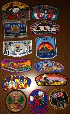 Lot Of 13 ~ 2001 Boy Scout National Jamboree Patches ~ NEW