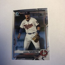 2021 Bowman Draft Chrome Base #BDC-163 Aaron Sabato - Minnesota Twins