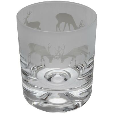 Animo Glas Hirsch Whiskyglas Gravur Tumbler Whiskey Spirituosen Gläser Geschenkbox