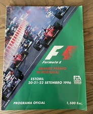 Signed F1 programme - Estoril 1996 8 Drivers.  Rare collectors item. Schumacher