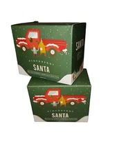 Finchberry Clay & Salt Soak HOLIDAY GIFT BOXED w/ Tiny Tree SANTA / Set Of 2