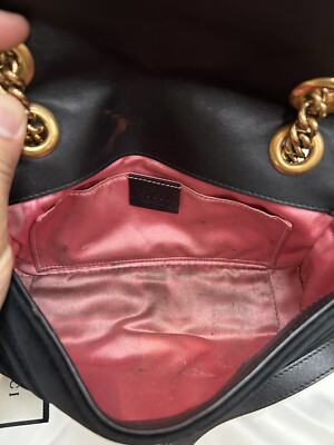 Gucci GG Marmont Mini Black Suede Shoulder Handbag 446744 | eBay