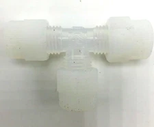 SWAGELOK PFA, PTFE, ETFE  SIZE 1/4" TEE CONNECTION TYPE COMPRESSION TUBE