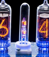 Glass Column with 2 NE-2H Neon Lamps+Holder f...