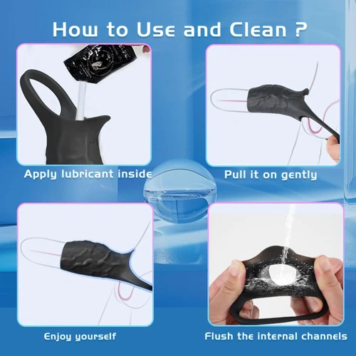 MALE-Electric-Penis-Enlarger-Stretcher Sleeve-Penis-Extender-Girth-Enhancer US - Picture 8 of 13