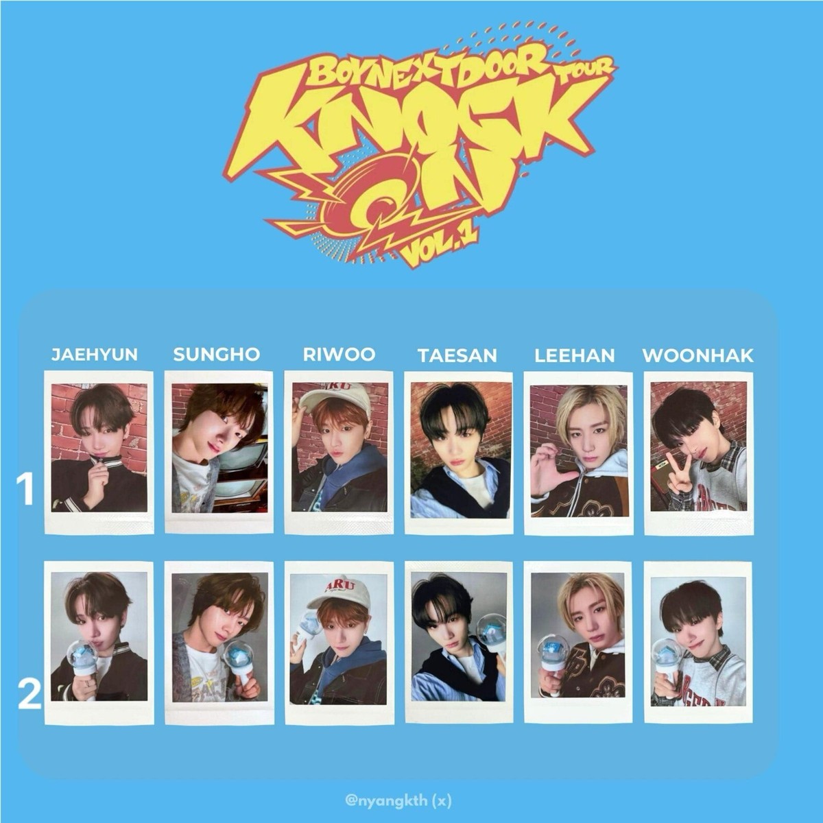 BOYNEXTDOOR KNOCK ON VOL 1 IN JAPAN INSTANT PHOTOCARD BOYNEXTDOOR KNOCK ON VOL 1 IN JAPAN INSTANT PHOTOCARD