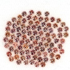 Round Diamond Cut Natural Padparadscha Sapphire 94pcs 3.07ct 2mm Lot Gemstone