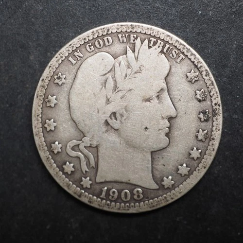 1908 *S * BARBER SILVER QUARTER  ***NICE*** FREE SHIPPING   C2072