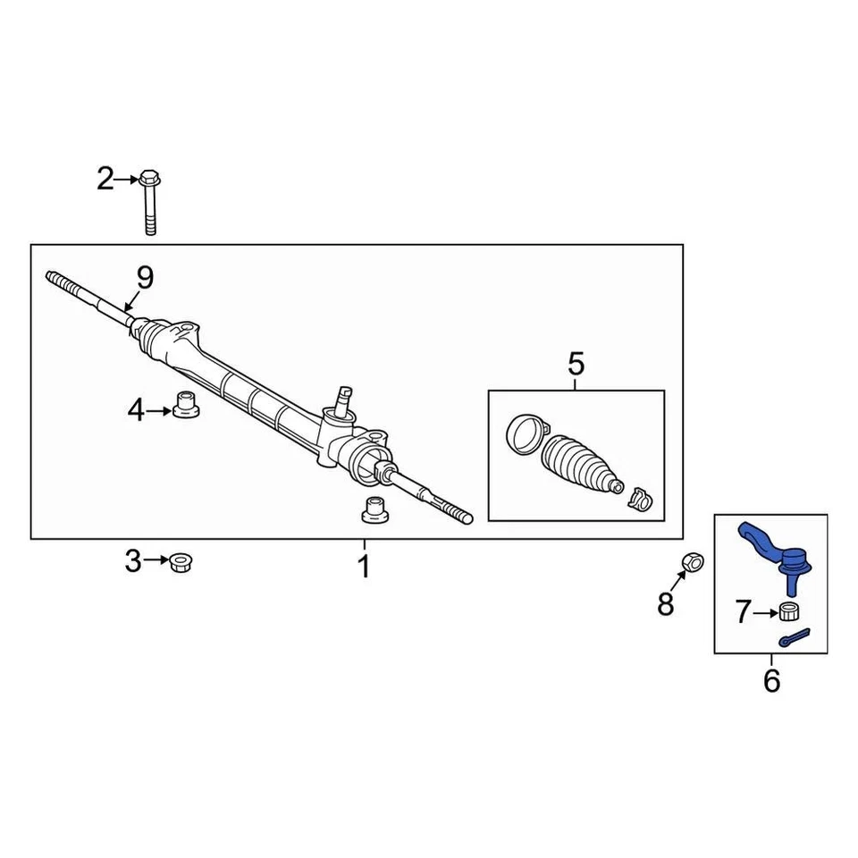 For Toyota Corolla 2009-2019 Toyota 4504609600 Outer Steering Tie Rod End Foto 2 de 4