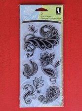 Inkadinkado Clear Stamps Organic Fabric Flourish 99533 Flowers Floral Stems Leaf