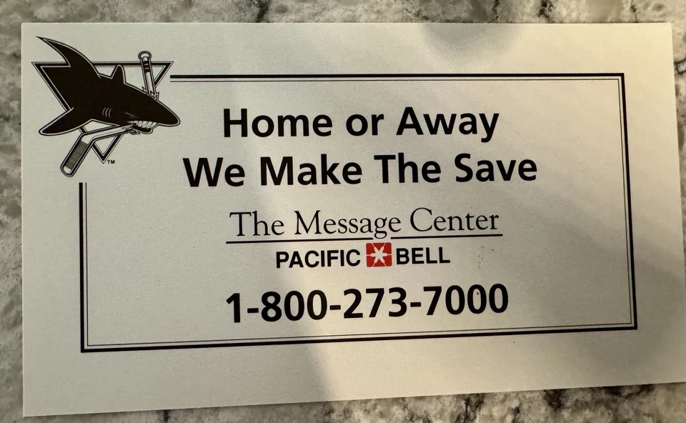 Juego de tarjetas promocionales San Jose Sharks Pacific Bell 1993 (16) + Insertar Ray Whitney Malaria Foto 2 de 4