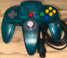 Nintendo 64 Ice Blue Controller OEM N64 Clear Teal Authentic A1G012966 