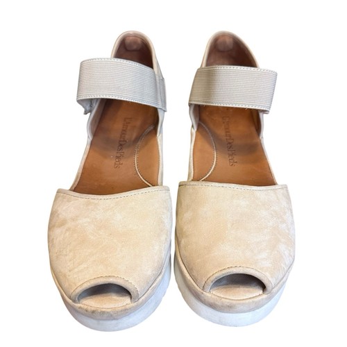 L'Amour Des Pieds Amadour Taupe Suede Leather Mary Jane Comfort Sandals 9.5M