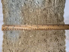 3 yards nude tan light brown galloon lingerie stretch sewing lace 11" extra wide