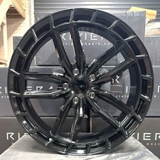 4 x 20" MERCEDES GLC 2015-2026 RIVIERA RF23 FLOW FORMED GLOSS BLACK 8.5J ALLOYS